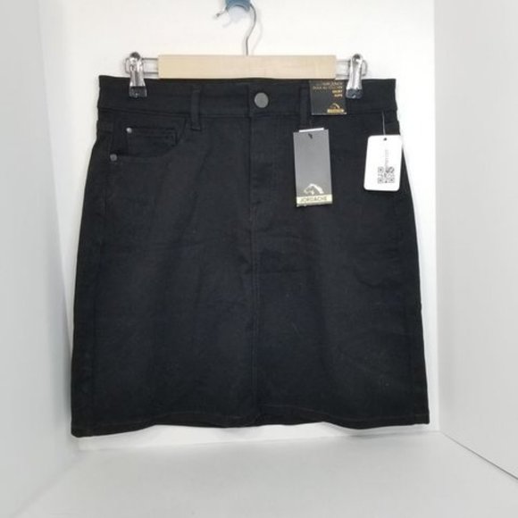 Jordache Luxe Touch Black Jean Skirt NWT - Picture 2 of 7